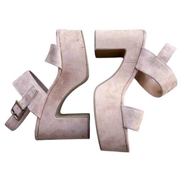 Jeffrey Campbell Moody Platform Block Heel Sandals Sz 11 - Picture 3 of 9